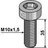 Boulon à 6 pans creux M10x1,5x35 - Galvanisées