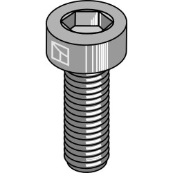 Boulon à 6 pans creux M10x1,5x35 - Galvanisées