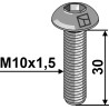 Boulon à tête bombée M10x1,5x30 avec six pans creux