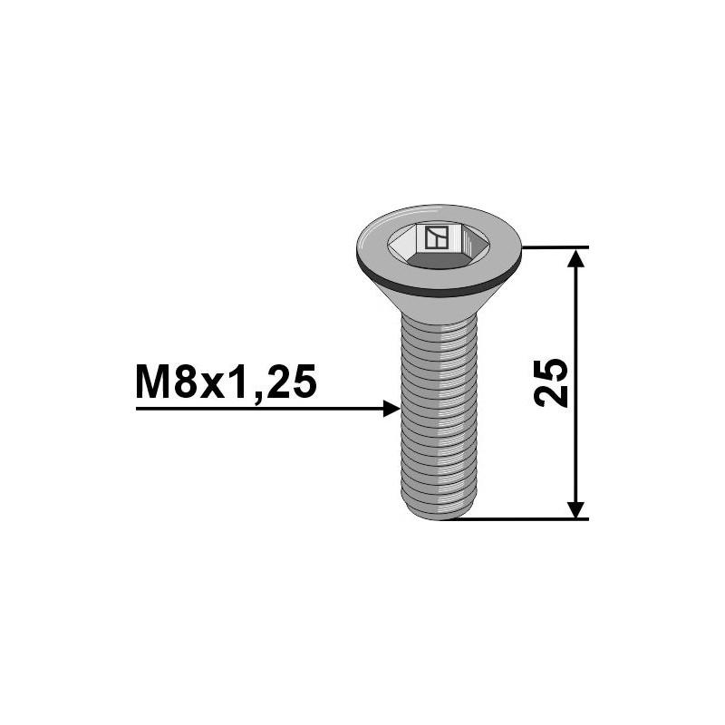 Boulon à six pan creux