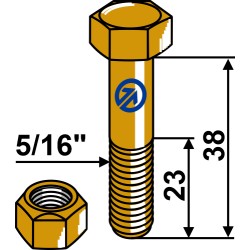 Boulon avec écrou à freinage interne -  5/16''