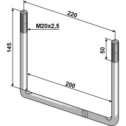 Boulon étrier M20x2,5
