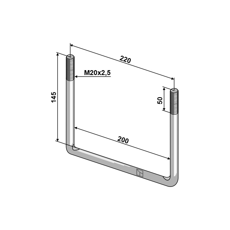 Boulon étrier M20x2,5