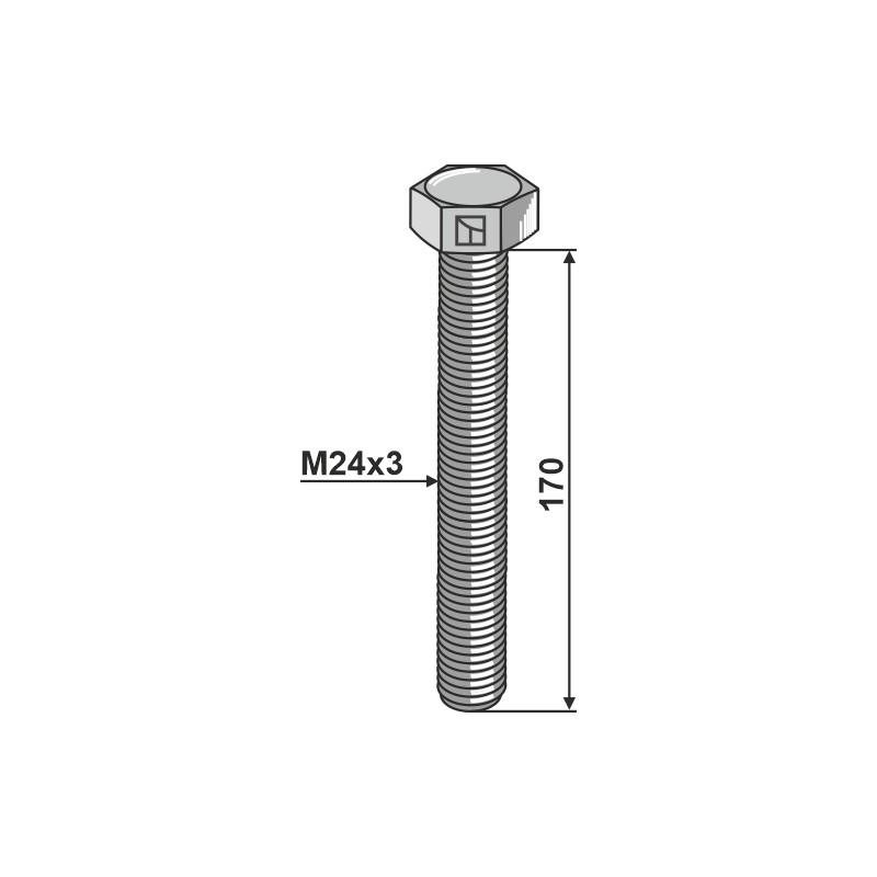 Boulon M24x3 - 8.8