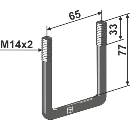 Boulon étrier M14x2