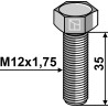 Boulon à tête hexagonale M10x1,5x35 sans écrou