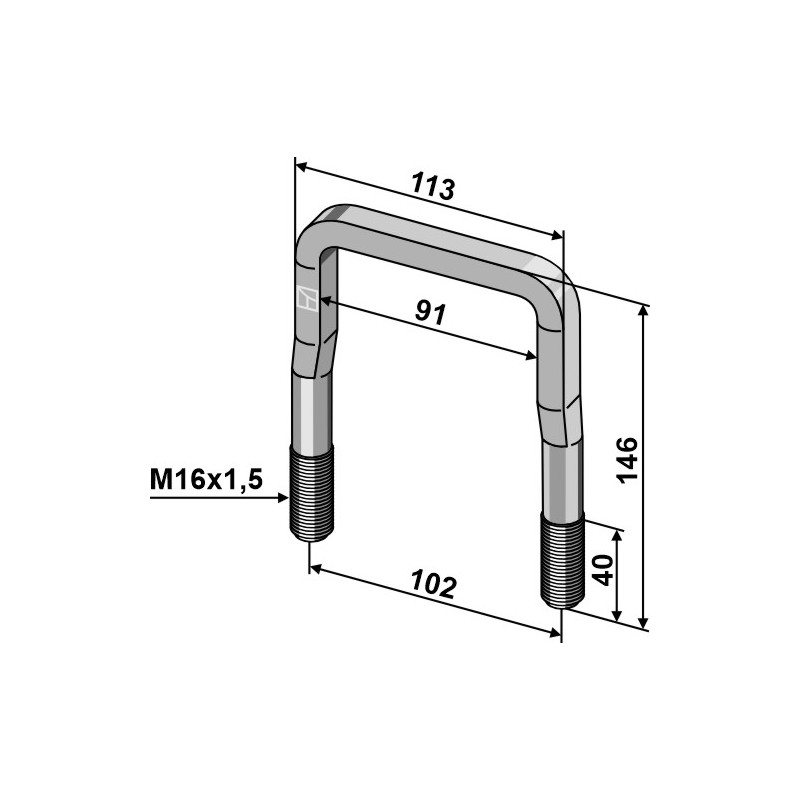 Boulon étrier - M16x1,5 - Lemken - 30110961