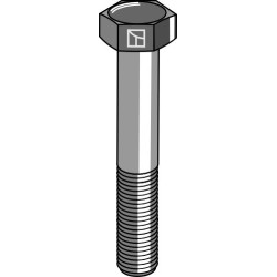 Boulon à tête hexagonale M12x1,75x65 galvanisé - filet à gauche - Lemken - 3013401