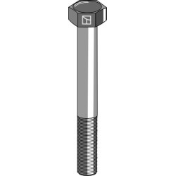 Boulon à tête hexagonale M20x2,5x200  sans écrou