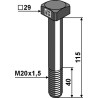 Boulon M20x1,5x115 - 10.9 - Berti - VTQM20115/6050