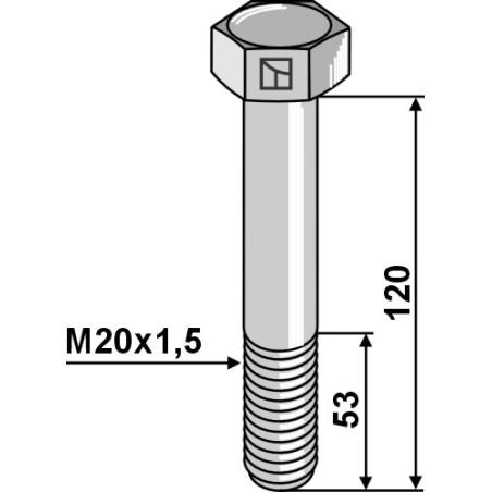 Boulon M20x1,5 - Berti - V201204PF109N