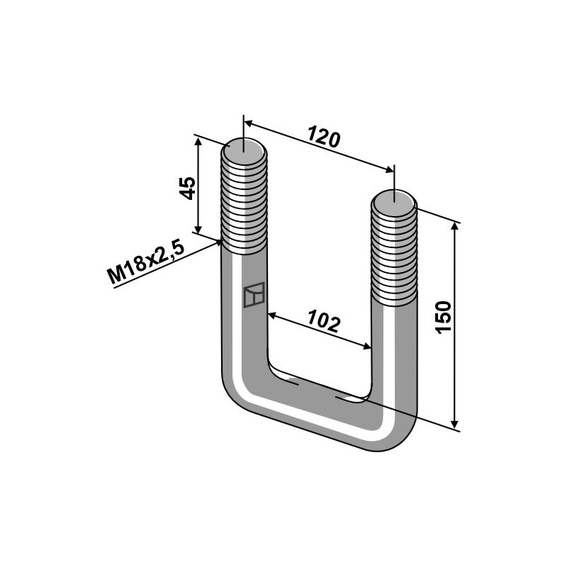 Boulon étrier - M18x2,5