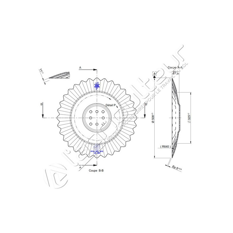 Disque de Déchaumeur Mulcheur Agrisem 508x5 - DIS-553