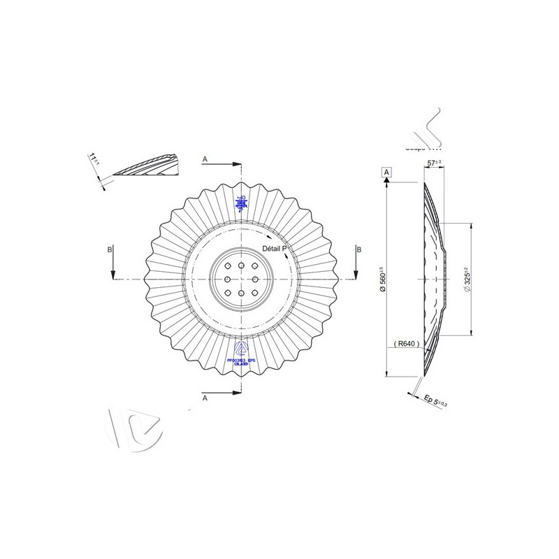 Disque de Déchaumeur Mulcheur Agrisem 560x5 - DIS-552