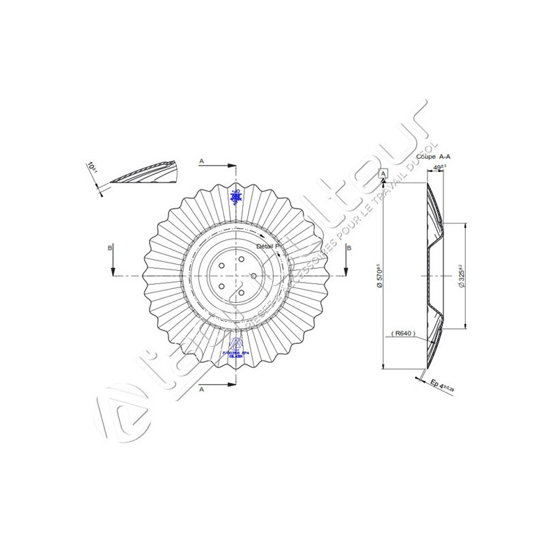 Disque de Déchaumeur Mulcheur Agrisem 570x4 - DIS-580