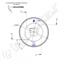 Disque ouvreur 460x5 20 ondulation turbo Niaux 200