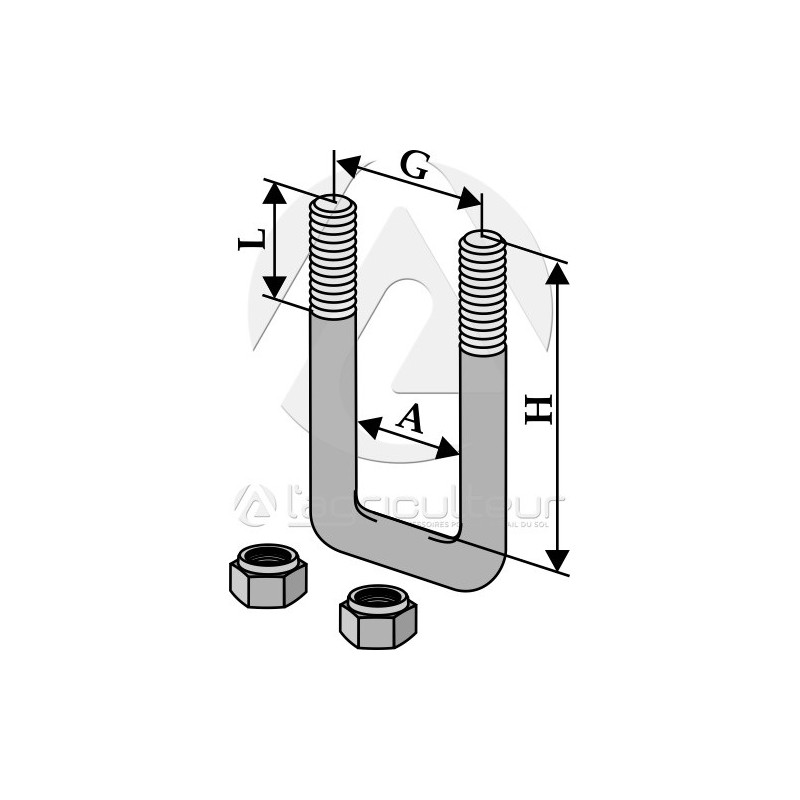 Boulon étrier - M16 x 2 - AG004534