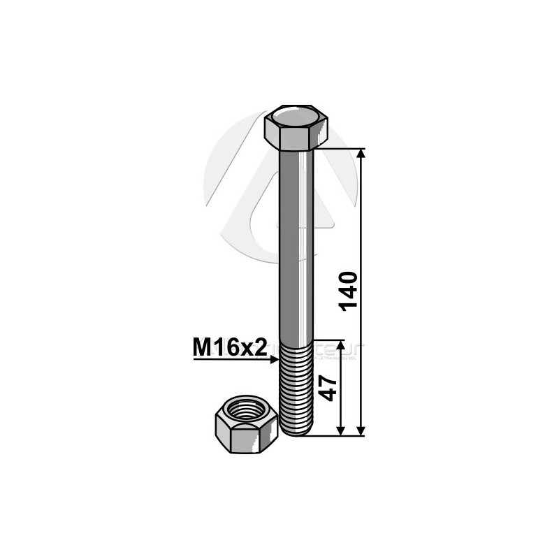 Boulon avec écrou à freinage interne - AG004551