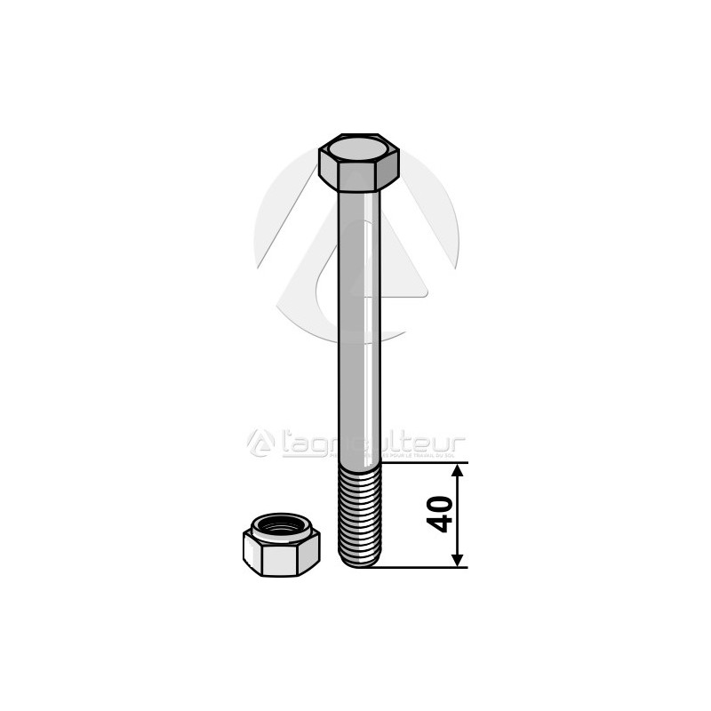 Boulon avec écrou à freinage interne - AG004554