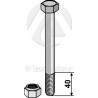 Boulon avec écrou à freinage interne - AG004554