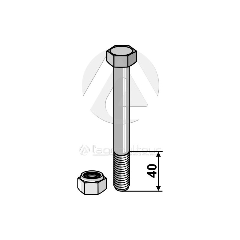 Boulon avec écrou à freinage interne - AG004555