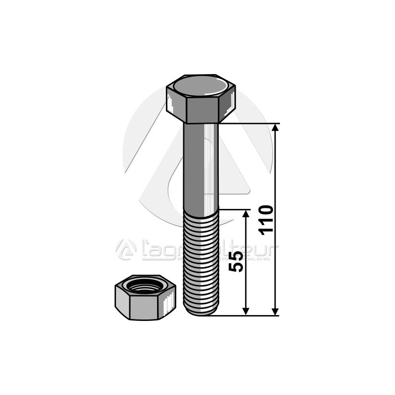 Boulon M20x2,5 - 8.8 - AG004556