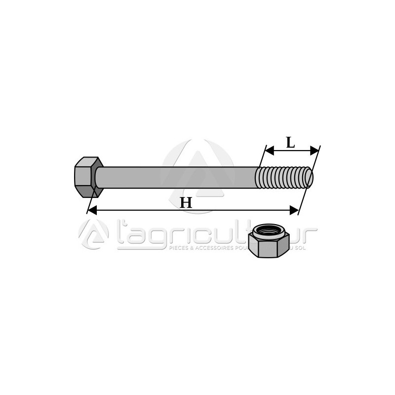 Boulon M16 x 2 - 8.8 - AG004559