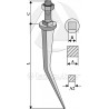Dents de herse coniques en acier au bore, modéle Rau - AG002825