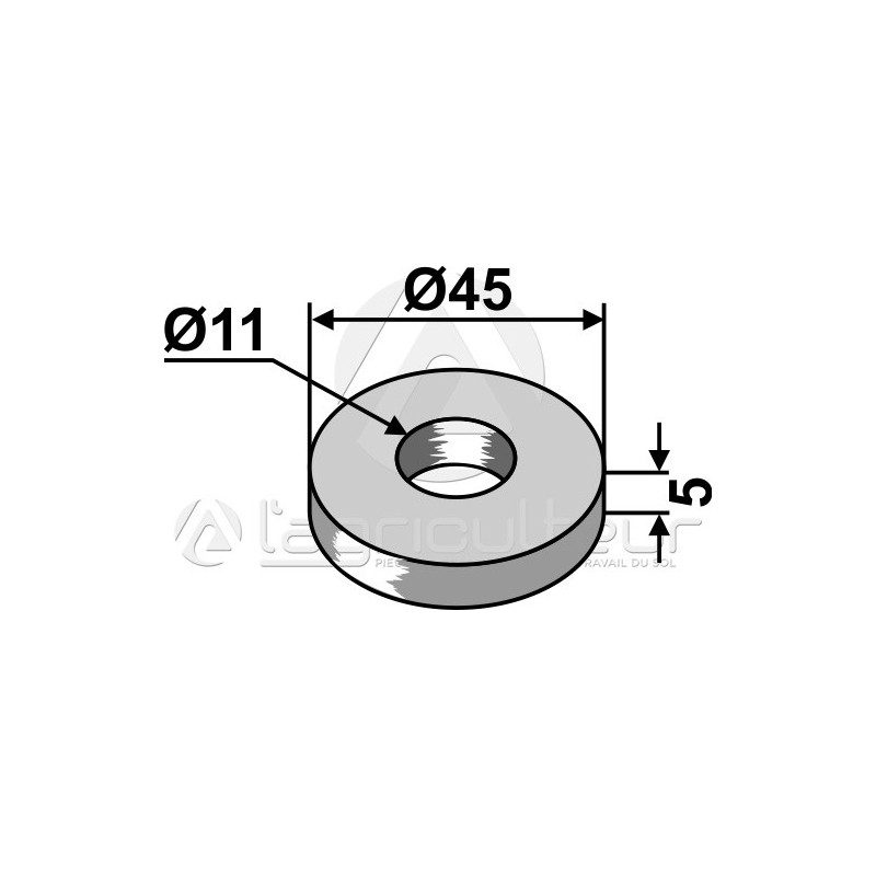 Rondelle D45x5xD11 - AG008716