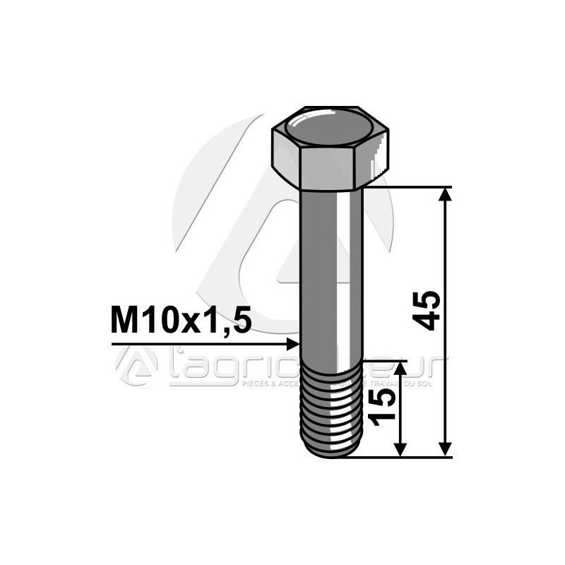 Boulon de sûreté M10 sans écrou - Lemken - 3013240