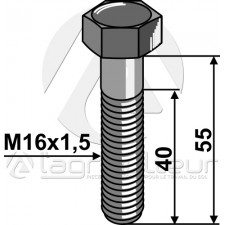 Boulon à tête hexagonale - M16x1,5 - 12.9 - Maschio - 551329