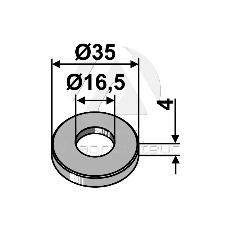 Rondelle D35x4xD16,5 - Maschio - T21004045