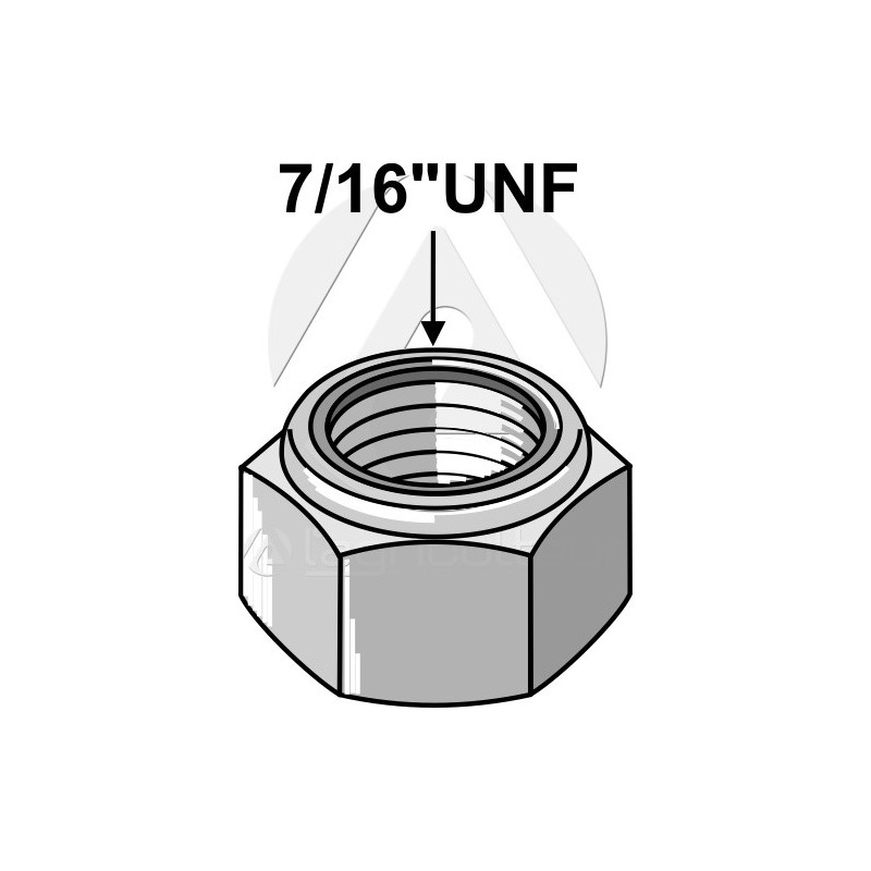 Écrou à freinage interne - 7/16' UNF