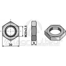 contre-écrou - hexagonal - AG015403