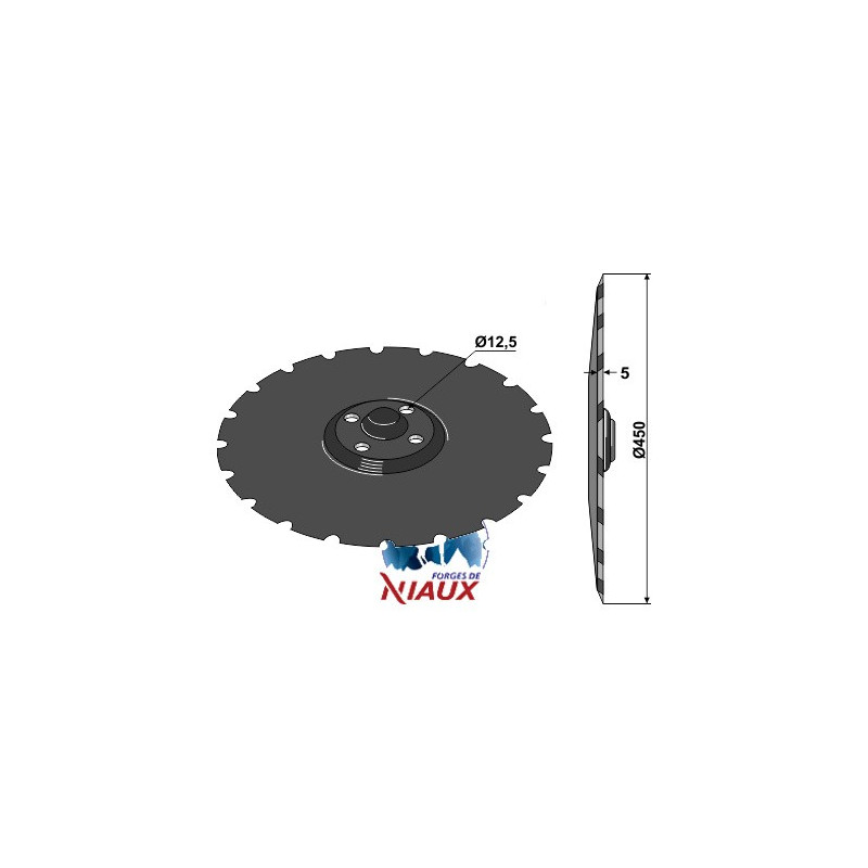 Disque crénelé Ø450 x 5 - Vaderstad - 466947 Niaux 200