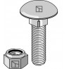 Boulon à tête bombée avec écrou à freinage int. adapt M12 x 1,75 x40- 8.8