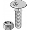 Boulon à tête bombée avec écrou à freinage int. adapt M10 x1,5x30 - 8.8