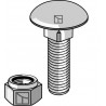 Boulon à tête bombée avec écrou à freinage interne adaptable M8 x 1,25 - 8.8