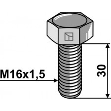 Boulon à tête hexagonale -  M16x1,5X30 - 10.9