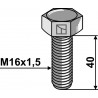 Boulon à tête hexagonale - M16x1,5X40 - 10.9