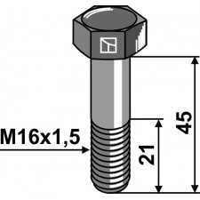 Boulon à tête hexagonale avec filet fin - M16x1,5x45 - 12.9 - Rabe - 961D161545MA