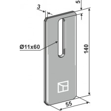 Racloir pour rouleaux packer - Amazone - 6036200