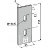 Racloir pour rouleaux packer - Lemken - 787.4625