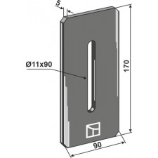 Racloir pour rouleaux packer - Pöttinger - 001161701 / 435.791