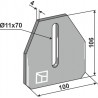 Racloir pour rouleaux packer - Pöttinger - 873.59.129.0 / 873.59.129.1