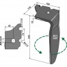 Dent pour herses rotatives, modèle gauche - Vogel u. Noot - 40004