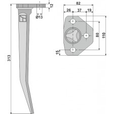 Dent pour herse vibrante - Amazone - 6302100