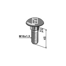 Boulon à tête bombée - M16x1,5