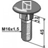 Boulon à tête bombée - M16x1,5