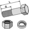 Boulon avec écrou et rondelle-ressort - 5/8?